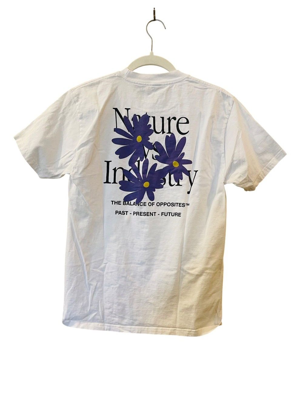 RVCA Men’s Nature Vs Industry White Casual T-shirt Size: Small